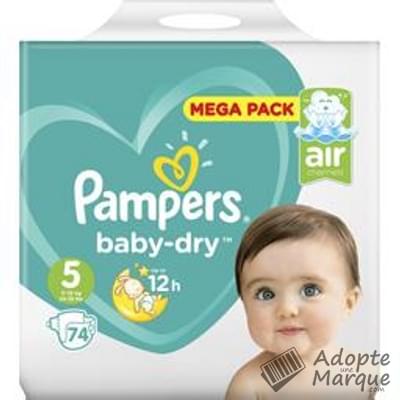 Pampers Baby Dry - Couches Taille 5 (11 à 16 kg) Le paquet de 74 couches