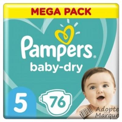 Pampers Baby Dry - Couches Taille 5 (11 à 16 kg) Le paquet de 76 couches