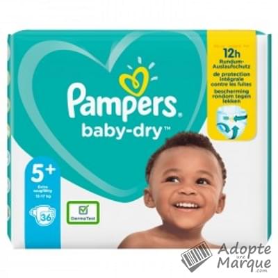 Pampers Baby Dry - Couches Taille 5+ (12 à 17 kg) Le paquet de 36 couches