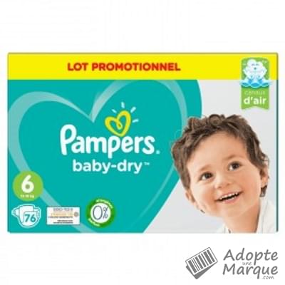 Pampers Baby Dry - Couches Taille 6 (13 à 18 kg) Le paquet de 76 couches
