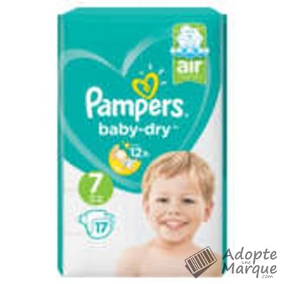 Pampers Baby Dry - Couches Taille 7 (+15 kg) Le paquet de 17 couches