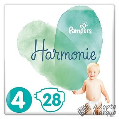 Pampers Harmonie - Couches Taille 4 (9 à 14 kg) Le paquet de 28 couches