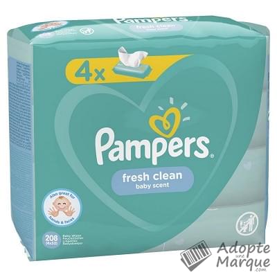 Pampers Lingettes Fresh Clean Les 4 paquets de 52 lingettes