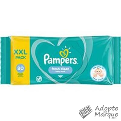 Pampers Lingettes Fresh Clean Les paquet de 80 lingettes