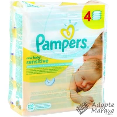Pampers Lingettes New Baby Sensitive Les 4 paquets de 50 lingettes