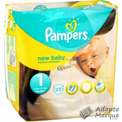  PGT59606  Pampers - Couches Pure Super - Taille 1