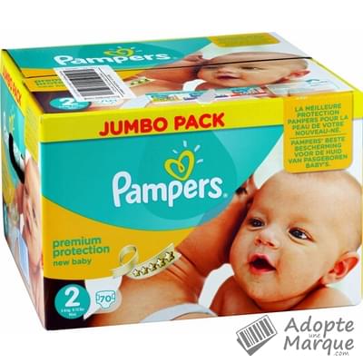 Pampers New Baby - Couches - Taille 2 (3 à 6 kg) Le paquet de 70 couches