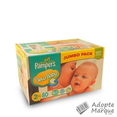 Pampers New Baby - Couches - Taille 2 (3 à 6 kg) Le paquet de 80 couches