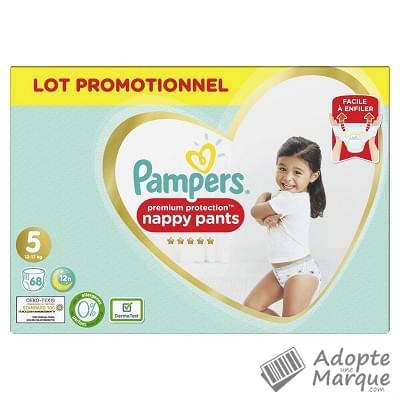 Pampers Premium Protection - Couches-Culottes Taille 5 (12 à 17 kg) Le paquet de 68 couches