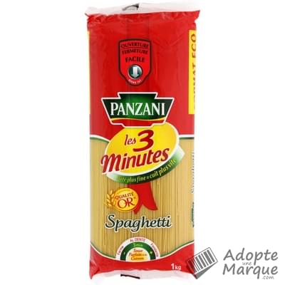 Panzani Pâtes Cuisson 3 Minutes Spaghetti Le paquet de 1KG