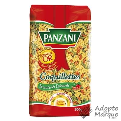 Panzani Pâtes aux Légumes Coquillettes Tomates & Epinards Le paquet de 500G