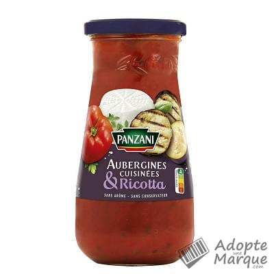 Panzani Sauce Tomate Aubergines cuisinées & Ricotta Le bocal de 400G