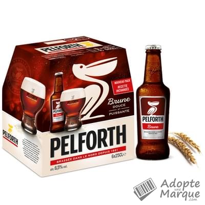 Pelforth Bière Brune - 6,5% vol. Les 6 bouteilles de 25CL