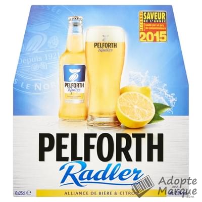 Pelforth Bière Radler arômatisée au Jus de Citron - 2,5% vol. Les 6 bouteilles de 25CL