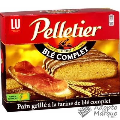 Pelletier Pain Grillé à la farine de Blé Complet Le paquet de 500G