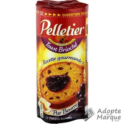 Pelletier Toast Brioché aux Raisins Le paquet de 175G