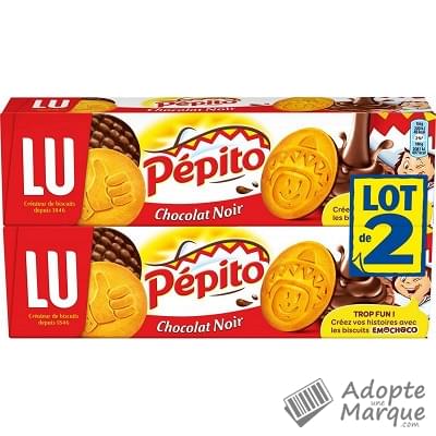 Pépito Biscuits au Chocolat Noir Les 2 paquets de 192G