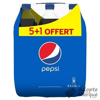 Pepsi Boisson gazeuse aux extraits naturels de végétaux "Les 6 bouteilles de 1,5L"