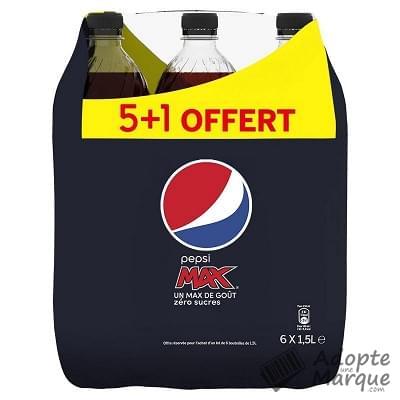 Pepsi Max - Boisson gazeuse aux extraits naturels de végétaux - Zero Sucres "Les 6 bouteilles de 1,5L"