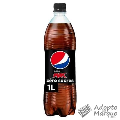 Pepsi Max - Boisson gazeuse aux extraits naturels de végétaux - Zero Sucres La bouteille de 1L