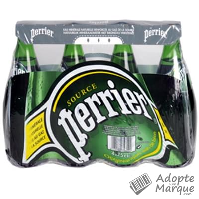 Perrier Eau minérale naturelle gazeuse Les 4 bouteilles de 75CL