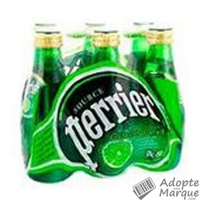 Perrier Eau minérale naturelle gazeuse aromatisée au Citron vert Les 6 bouteilles de 20CL