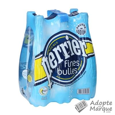 Perrier Fines bulles - Eau minérale naturelle finement pétillante Les 6 bouteilles de 1L