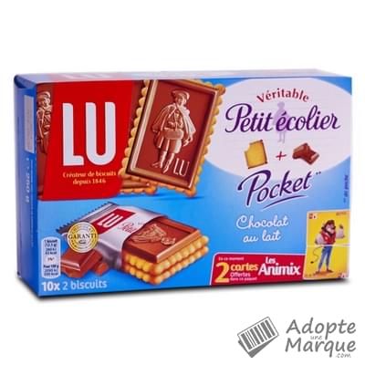 Petit Ecolier Petit Beurre avec tablette de Chocolat au Lait Le paquet de 10 sachets fraîcheur - 250G