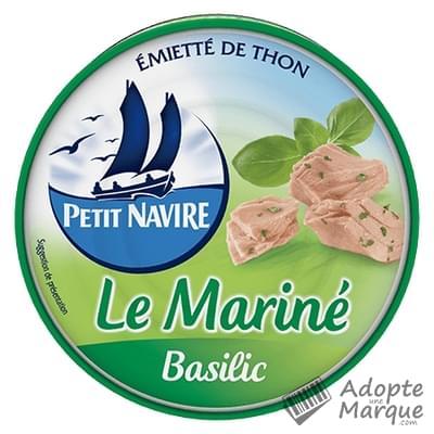 Petit Navire Le Mariné - Emiétté de Thon au Basilic La boîte de 110G