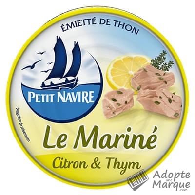Petit Navire Le Mariné - Emiétté de Thon au Citron & Thym La boîte de 110G