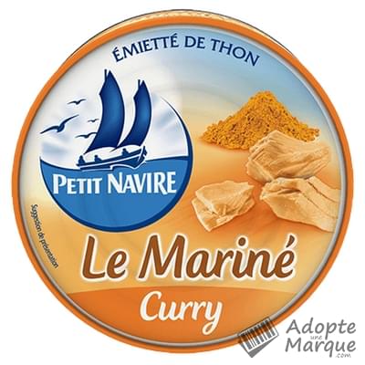 Petit Navire Le Mariné - Emiétté de Thon au Curry La boîte de 110G