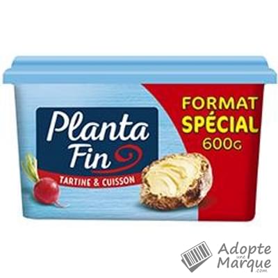 Planta Fin Margarine - Demi Sel - 60%MG La barquette de 600G
