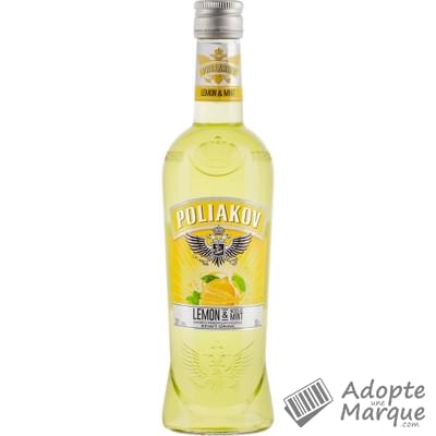 Poliakov Vodka aromatisée Shooter Lemon Mint - 28% vol. La bouteille de 50CL