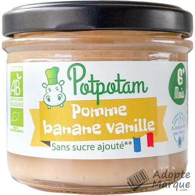 Potpotam Compote Pomme, Banane & Vanille (dès 6 mois) Le pot de 100G