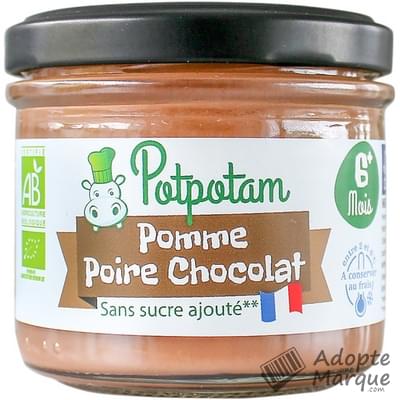 Potpotam Compote Pomme, Poire & Chocolat (dès 6 mois) Le pot de 100G