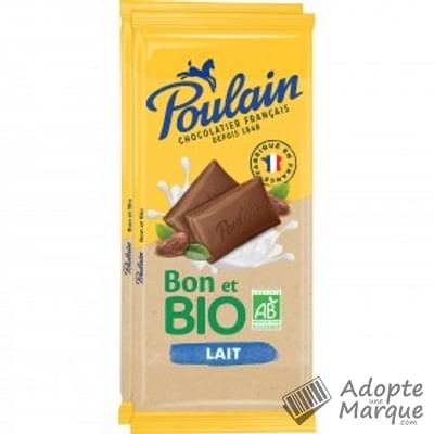 Poulain Chocolat au bon Lait Bio Les 2 tablettes de 85G