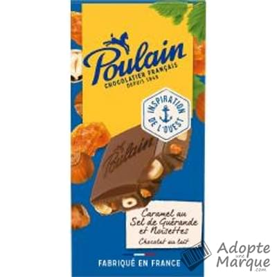 Poulain Chocolat au Lait Caramel au Sel de Guérande & Noisettes La tablette de 180G