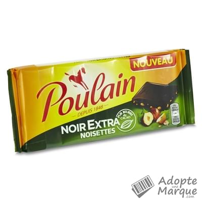 Poulain Chocolat Noir Extra aux Noisettes Les 2 tablettes de 100G