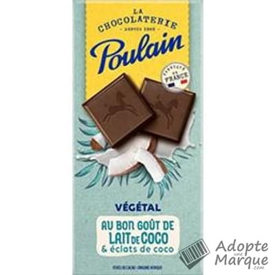 Poulain Végétal & Gourmand - Chocolat Noir au bon goût de Lait de Coco La tablette de 100G