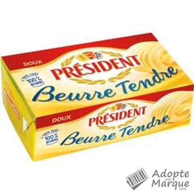 Président Beurre Tendre Doux - 82%MG La plaquette de 250G