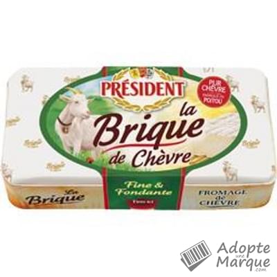 Président La Brique de Chèvre - 24%MG Le fromage de 150G