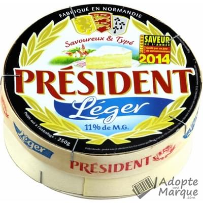 Président Camembert Léger - 11%MG Le fromage de 250G
