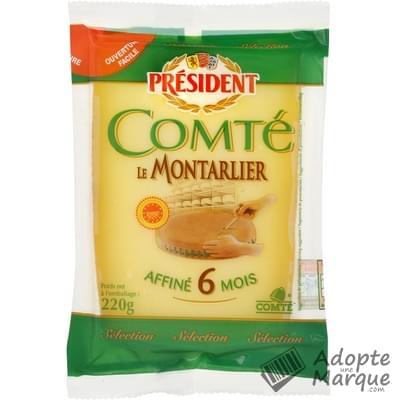 Président Comté Le Montparlier AOP - 34%MG Le fromage de 220G