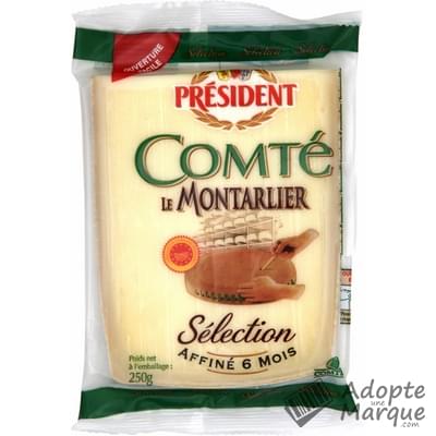 Président Comté Le Montparlier AOP - 34%MG Le fromage de 250G
