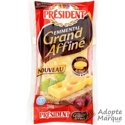 Président Emmental Grand Affiné - 28%MG Le fromage de 200G