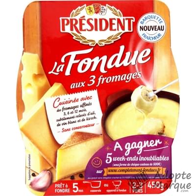 Président La Fondue aux 3 Fromages - 16%MG La boîte de 450G