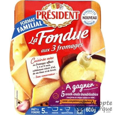 Président La Fondue aux 3 Fromages - 16%MG La boîte de 600G