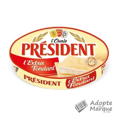 Président Fromage L'Ovale Extra Fondant - 31%MG Le fromage de 200G