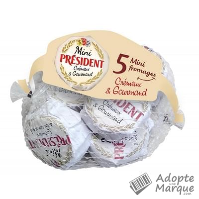 Président Mini Président Fromage Crémeux & Gourmand - 29%MG Le filet de 5 portions - 150G