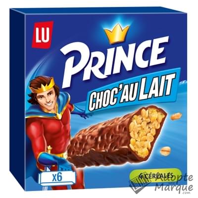 Prince Choc' au Lait - Barre céréalière enrobée de Chocolat au Lait Le paquet de 6 barres - 125G